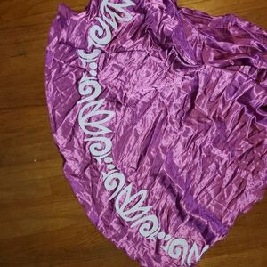 Purple Scarf with White Pattern